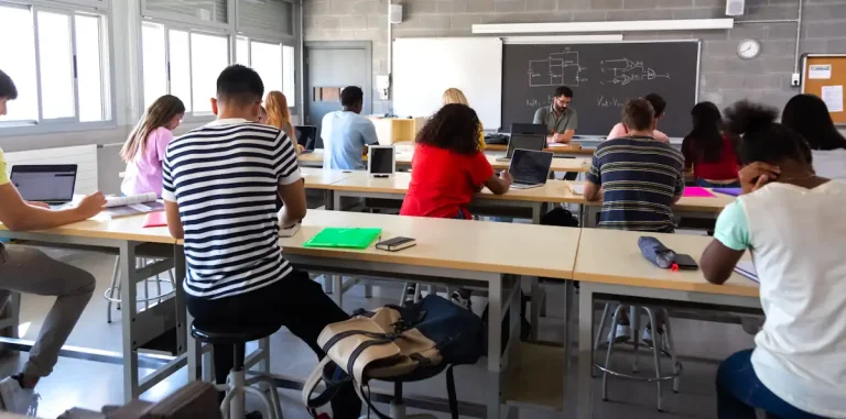 Une classe dans une école de commerce
